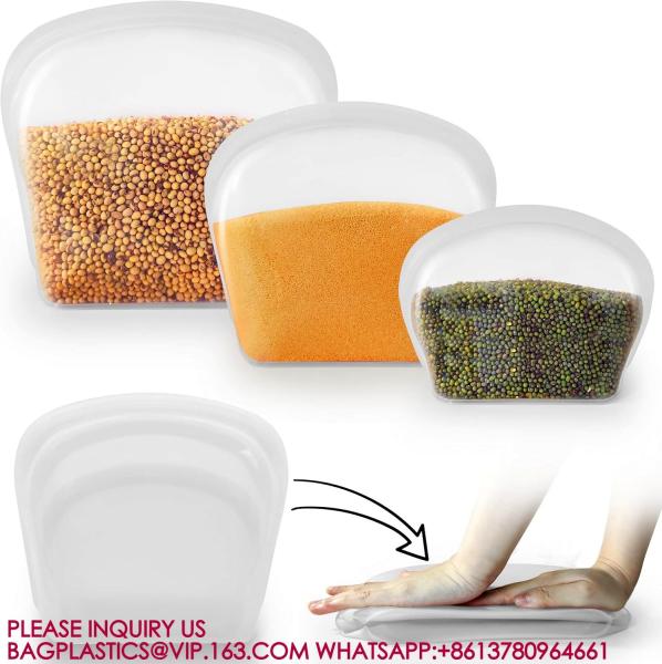 Silicone Bag Quart Reusable Food Storage Bags Freezer Sous Vide Container Oven