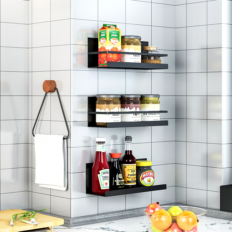 Customized Sizes Magnetic Adsorption Spice Shelf for Kitchen Bathroom Washing Machine