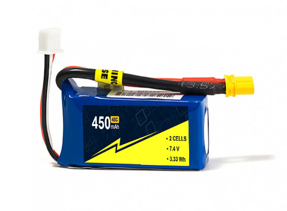 7.4 Volt Drone Battery 45C 2s 450mah Lipo Battery For RC Model / Hobby Airplane