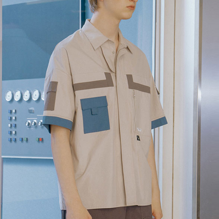 Fashion Boys Polo T Shirts Color Combination Collar Design Short Sleeve