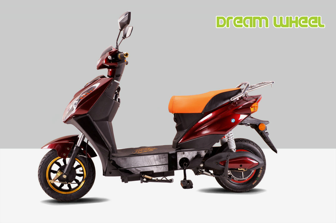 2 Wheeled Electric Bike Scooter With Seat 120km 60V 500W Dark Red