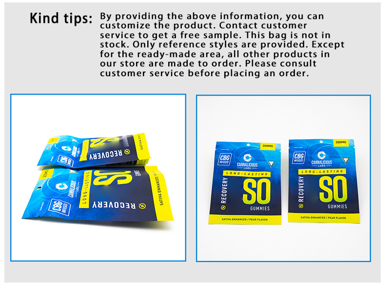 Custom Three-Sided Child-Resistant Vmopp+Pet+Pe Zipper Packaging Bag