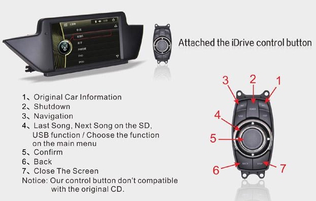 Ouchaungbo BMW X1 E84 car DVD (2009.10-2014) with auto radio gps navigation iPod OCB-8839