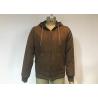 Buy cheap Mens Qulited And Ribbed Suede Bomber Coat Anti Wind Pu Hooded Jacket from wholesalers