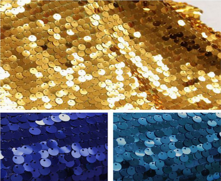 3mm Sequin Fabric in Different Color DIY Decoration Fashion Garment Fabric