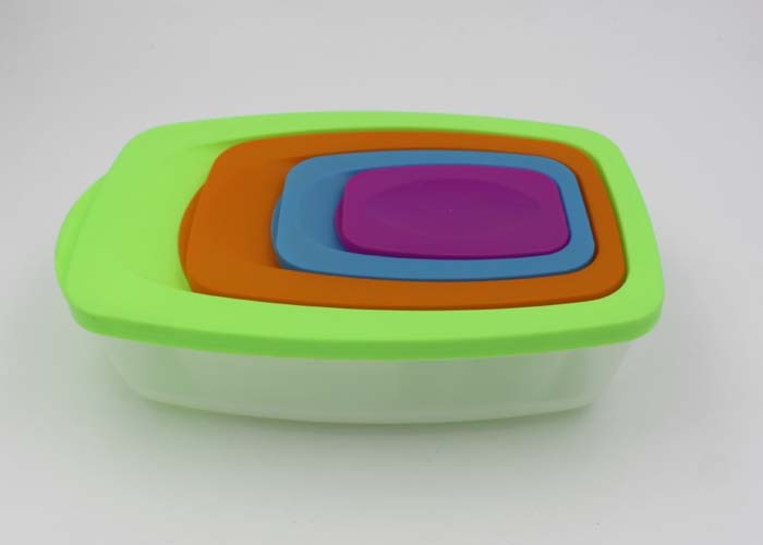 Colorfull Microwave Safe PP Plastic Lunch Boxes Food Container Set For Hiking , Picnic