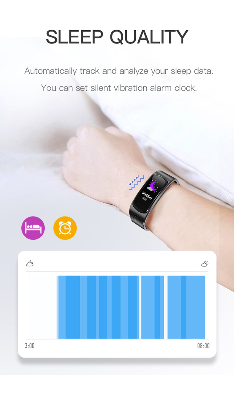 Electronic Health Monitoring Smart Watch IP67 Waterproof Wristband