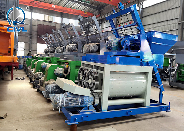 JS Compulsory Concrete Mixer On Site / Small Double Shaft Concrete Mixing Plant / JS500 Mixer