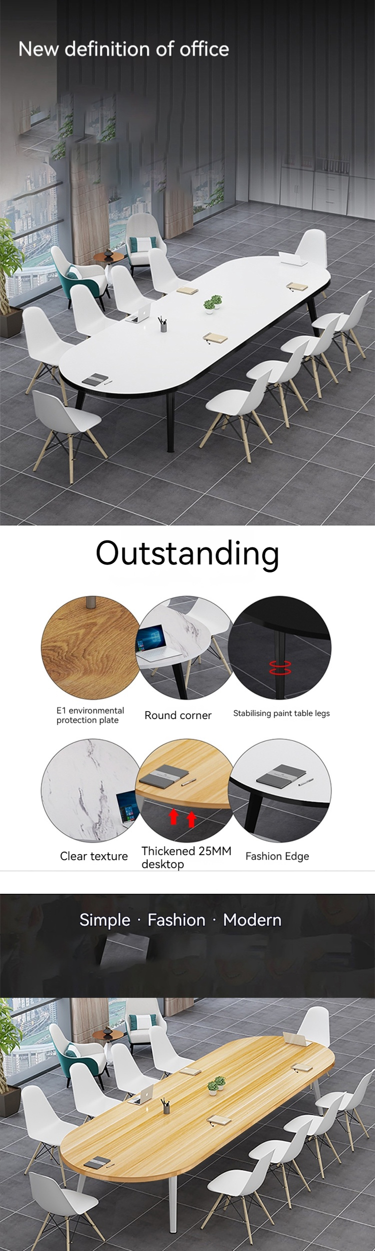 Modern Design Office Long Table for Meeting Table Combination within OEM and ODM