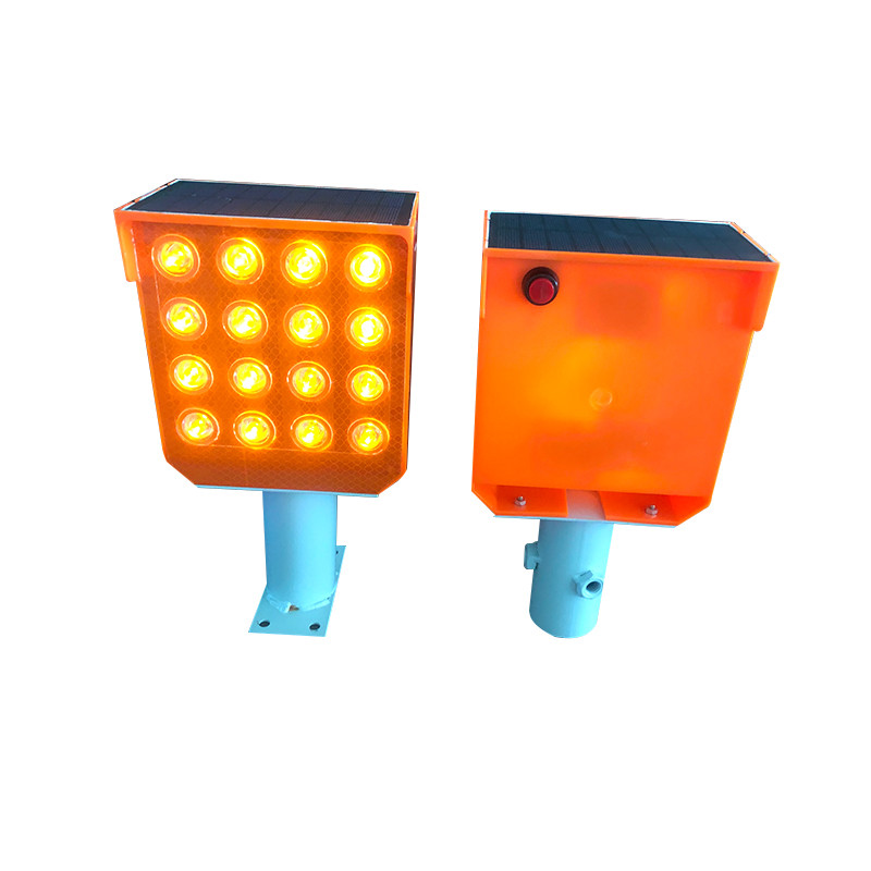 500MA UV Resistance PC Solar Powered Strobe Light , Orange Outdoor Solar Lights
