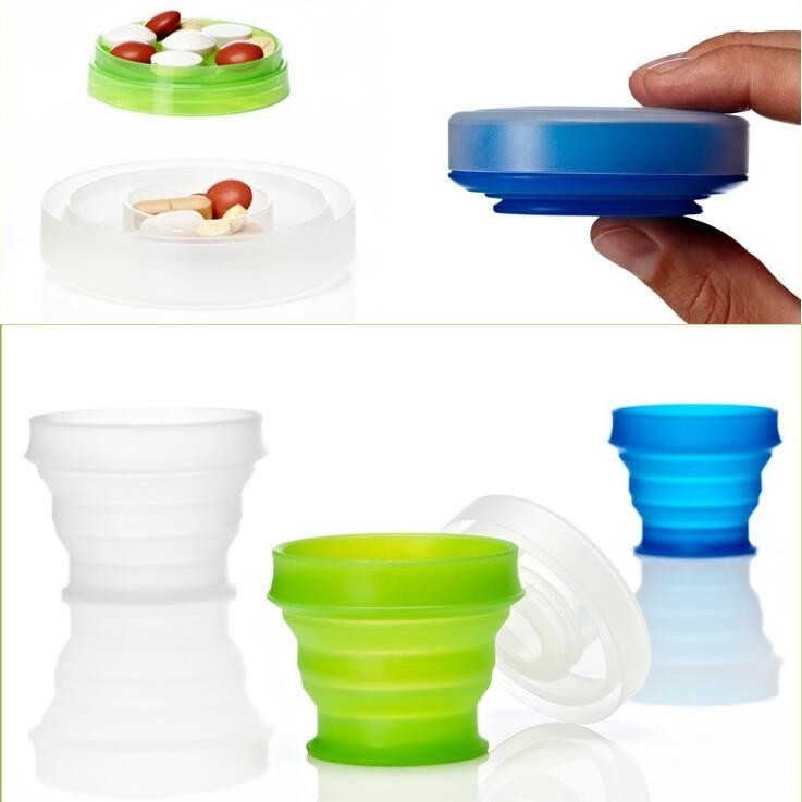 28 compartment column shape plastic pill storage box with pill crush box, Conventional eco-friendly 4 grids plastic trav