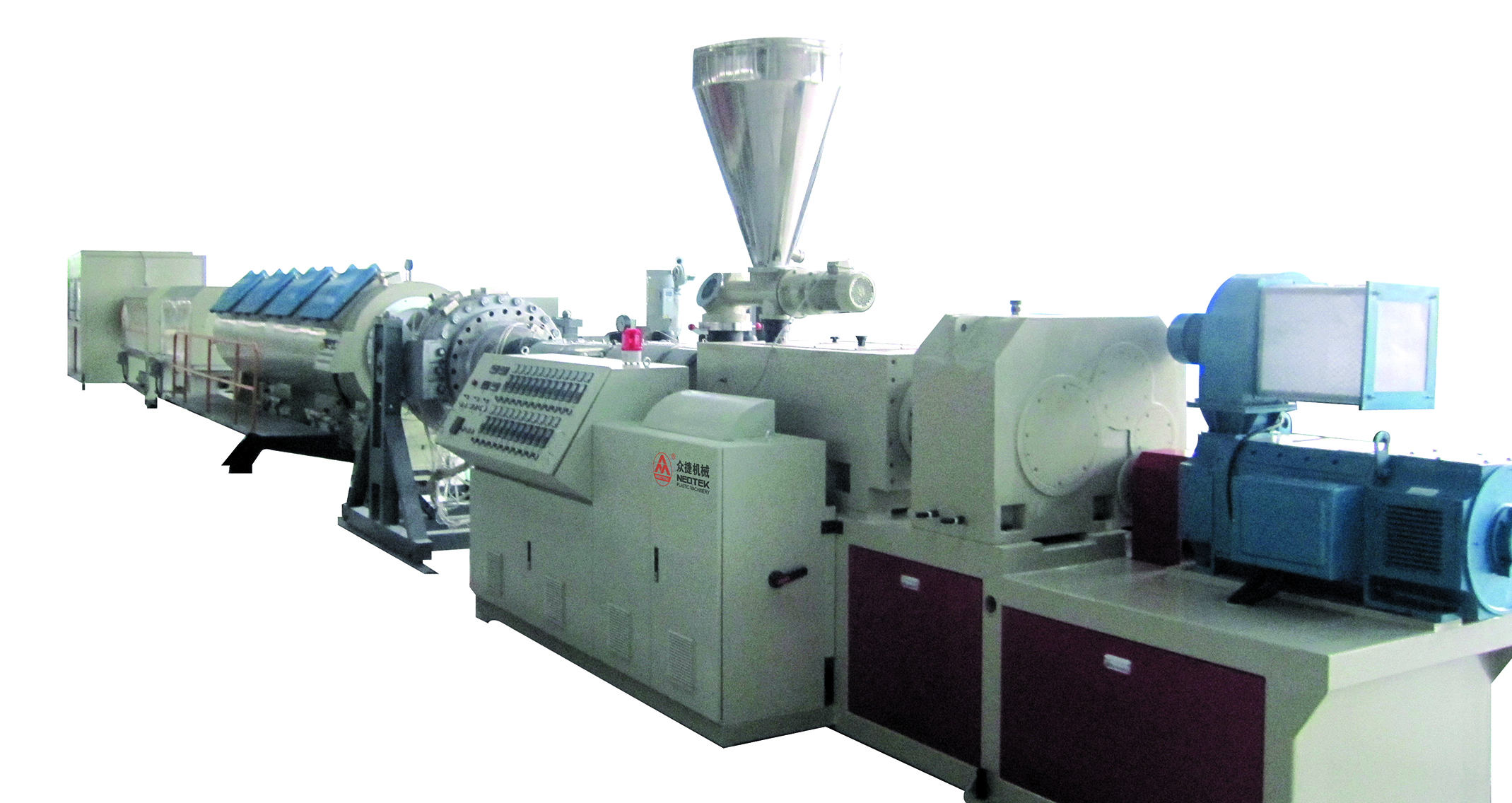 Co-rotating Conical Twin-screw PVC Pipe Extrusion Line for Twin Screw Type Processing