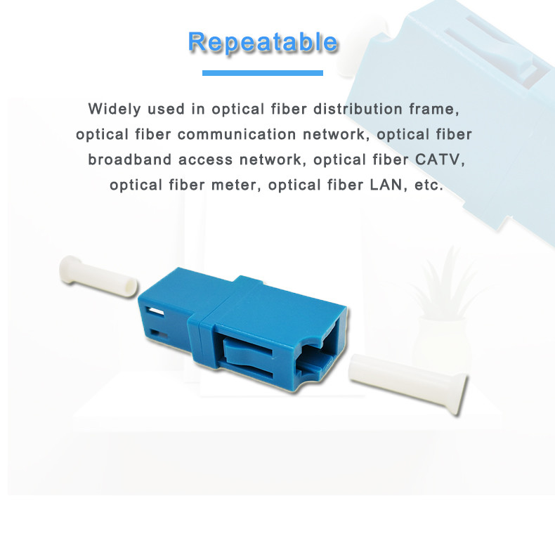 Single Mode LC Fiber Otical Adapter SIMPLEX SM MM APC OM3 OM4 Ceramic Sleeve