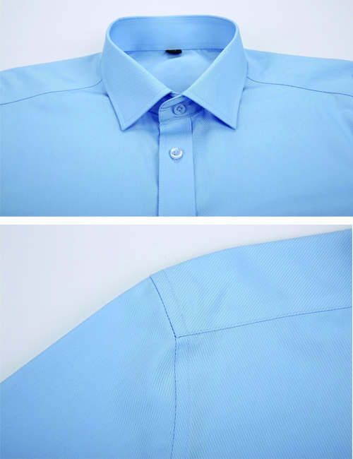 Spring Fashion Custom Business Shirts / Men Casual Work Long Sleeve Shirts 60% Cotton