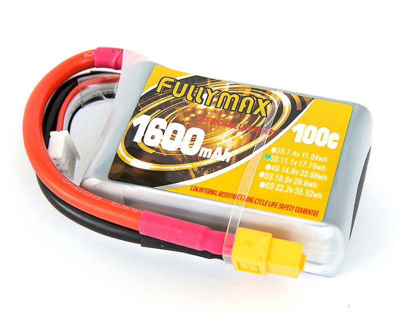 1600mah 11.1v 3s 100c Lipo Fpv Rc Glider Battery Plane Rc Model Xt60 Plug