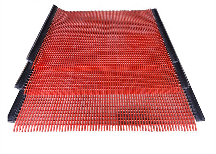 Hook Polyurethane Coated Wire Screen, Polyurethane Rod Mesh For Mining Industry