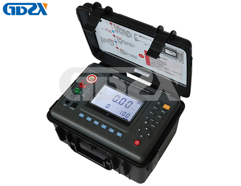 ZX2677 High Resolution 5000V/2000GΩ Digital High-Voltage Insulation Tester