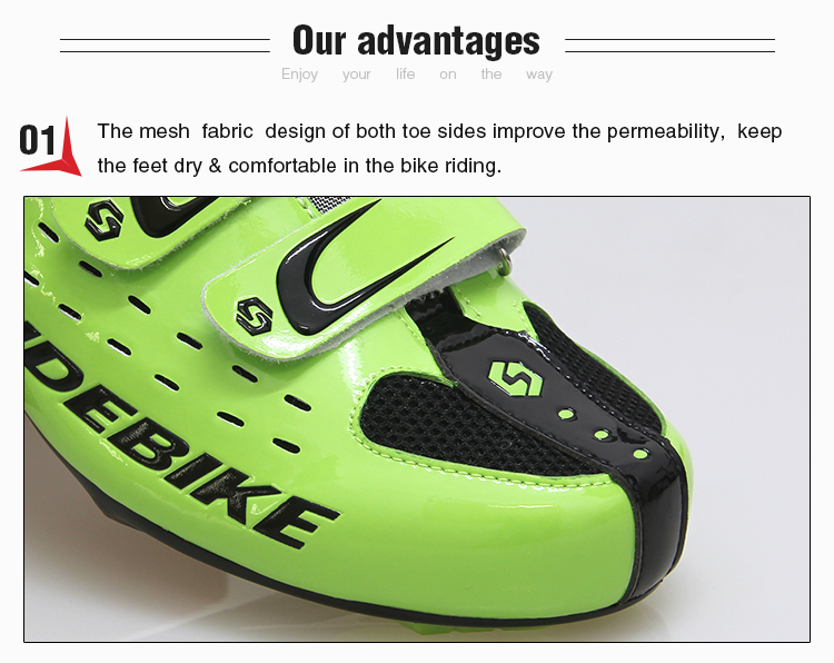 Size 35-46 Road Bike Sneakers Geometry Design Body High Pressure Resistance