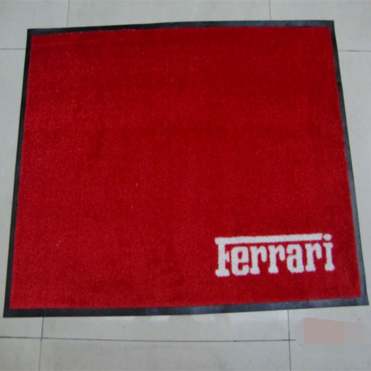 Nylon material pvc backing printed brand logo entrance mat