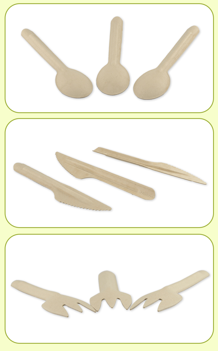 16cm Bagasse Biodegradable Disposable Utensils For Party Factory Wholesale