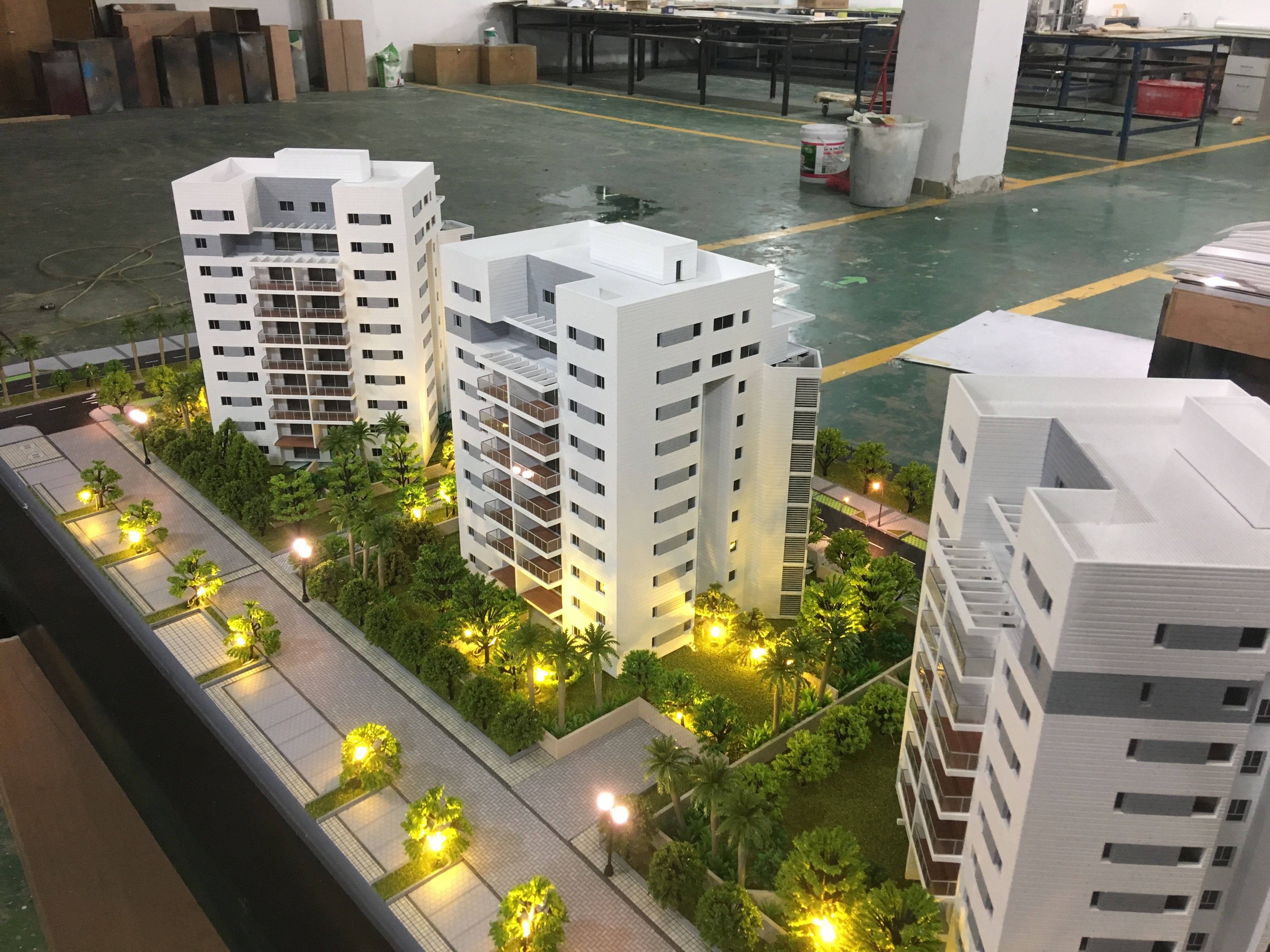 Mini Acrylic Architecture Model American Apartment Style Laser Cut Technic