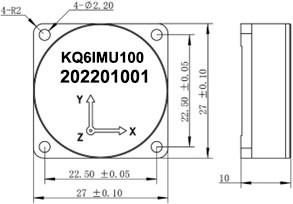 Precision Aerospace / Robotics Electronic Gyroscope Sensor 6.06 G Random Vibration RS422 Interface