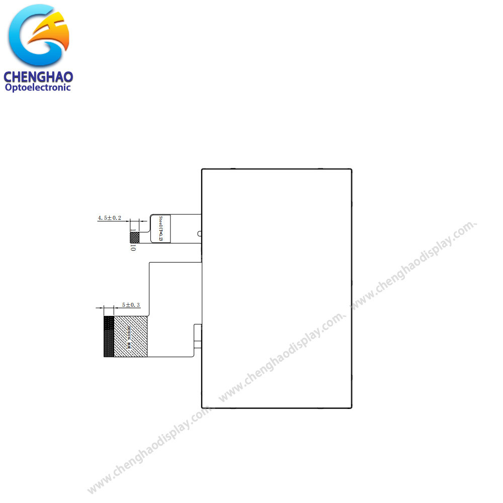 800*480 Capacitive TFT LCD Display 5.0 Inch 40pin Free Viewing Angle