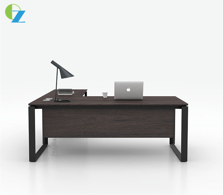 Melamine One Person Executive Office Desk L Shaped For Manager