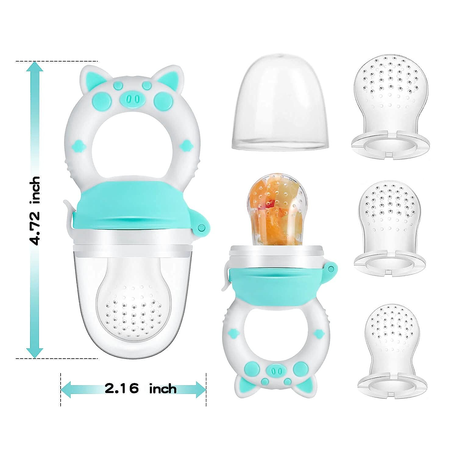 Tasteless Practical Silicone Food Teether Fruit Toy Multipurpose
