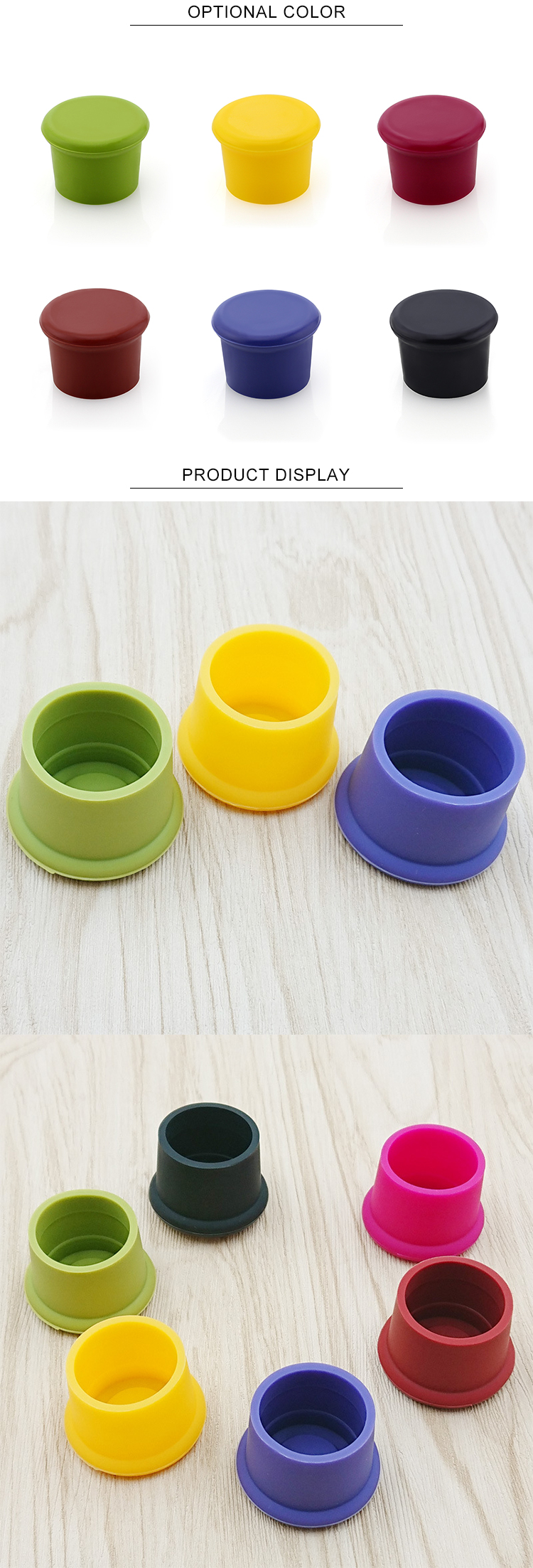 Food Grade Hot Selling Universal Size Silicone Wine Bottle Cap