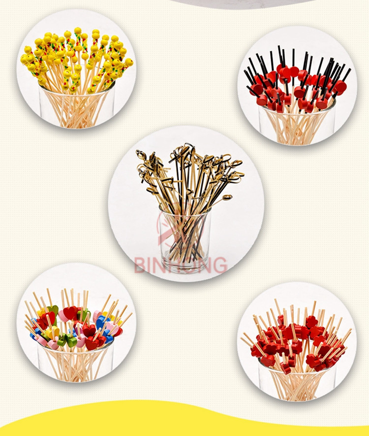 Handmade Easily Cleaned 9cm Beaded Toothpicks