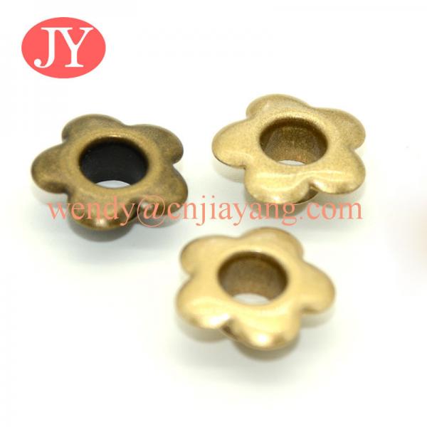 Quality jiayang wholesale price Glossy gold precision banner iron eyelets and grommets for sale