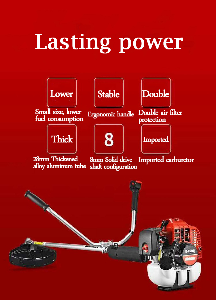 40.1CC 2 Stroke Luxury Backpack Type Petrol Brush Cutter Hand Push Brush Cutter