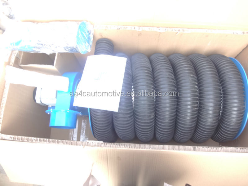AA4C Vehicle Spring Driven Exhaust Hose Reel Car Exhaust Extraction Hose Drum On Sliding Rail