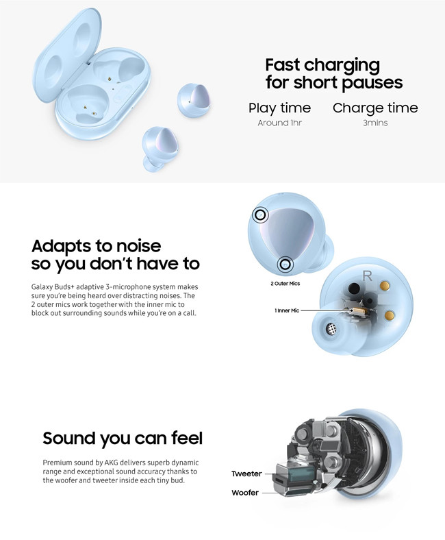 HiFi Sound Strong Bass 4h 350mAh True Wireless Stereo Earphones