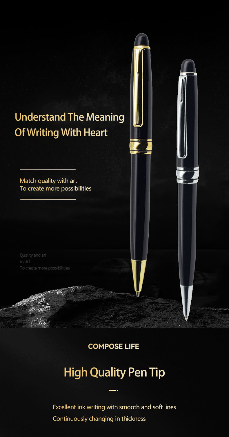 Classic Twist Ballpoint Pen 1.0mm Business Office Metal Ballpoint Signature Pen