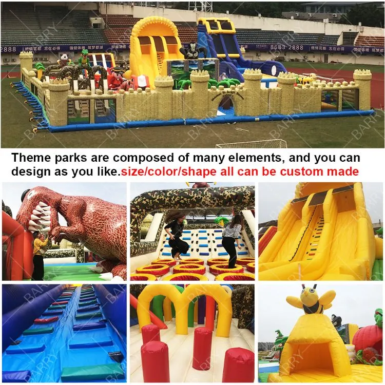 Indoor Trampoline Amusement Park Adult Bounce House Big Bounce House Playground Inflatable Theme Park