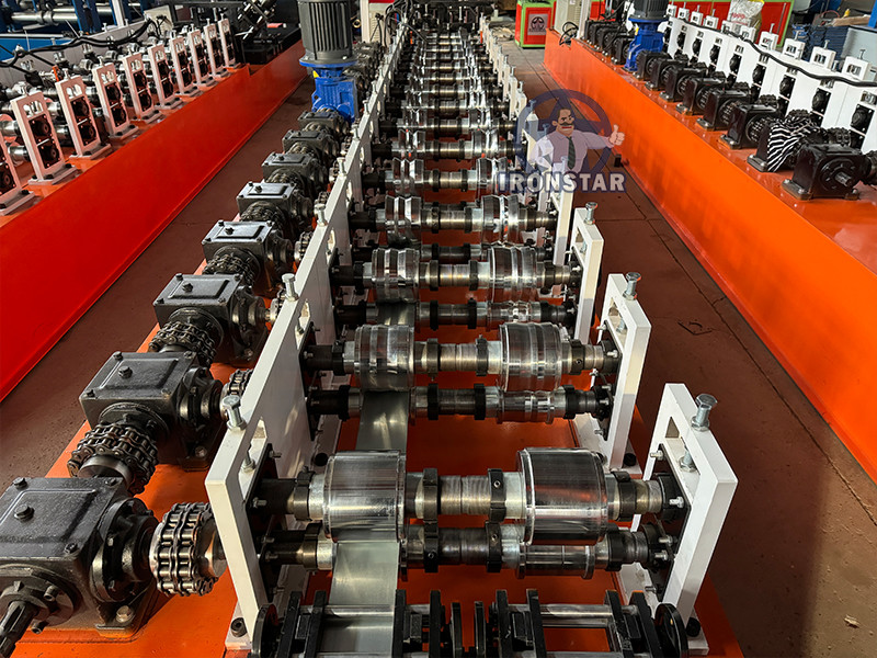 Automatic shadow wall angle 2 in 1 roll forming machine in UAE Angle and U stud 2 in 1 roll forming machine c channel roll forming machine C stud roll