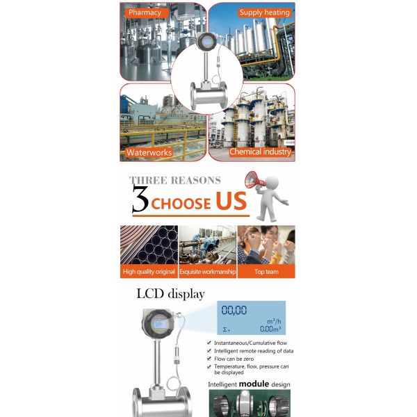 Temperature Pressure Compensation Vortex Flow Meter