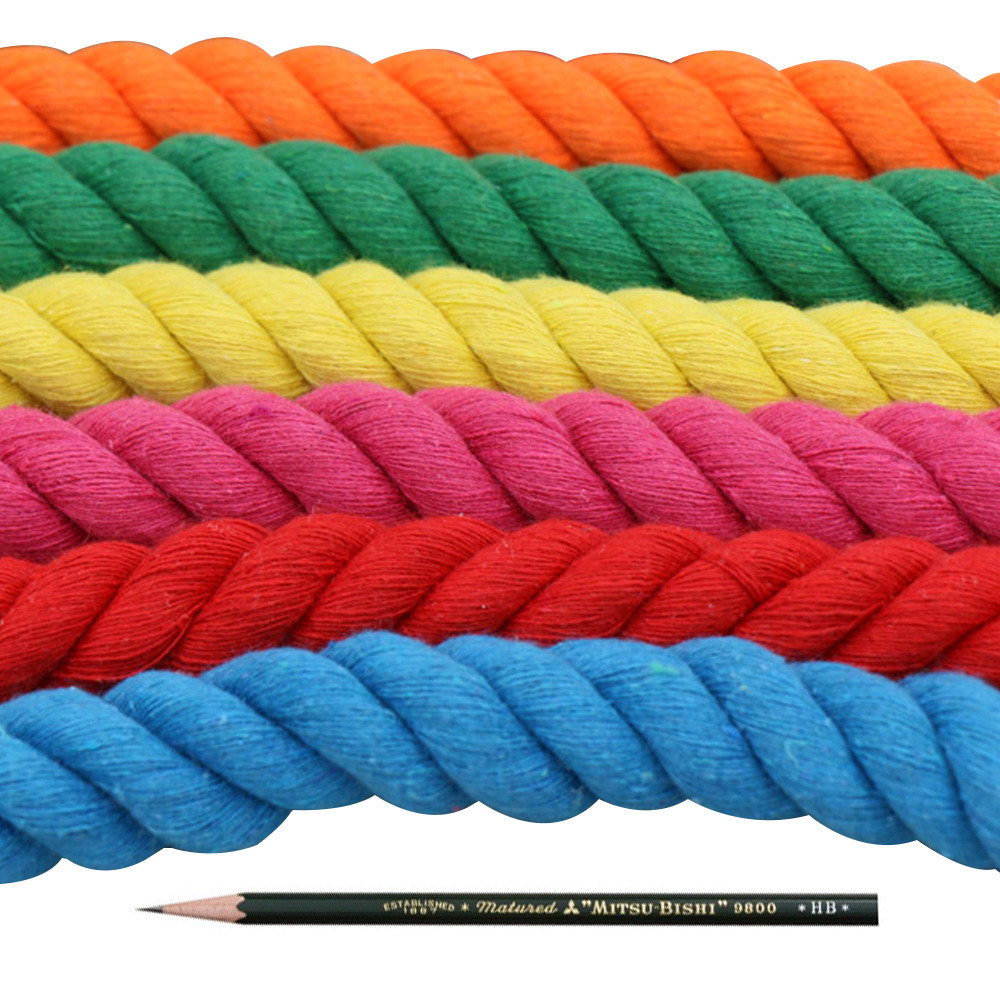 DIY Colored Cotton Macrame Cord 20mm Colored Cotton Rope For Crafts