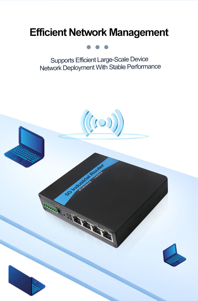 1000Mbps 5G LTE Cellular Router , Practical Industrial Network Router