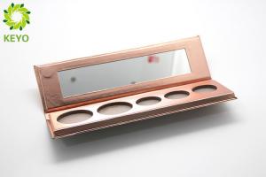 China Rose Gold Empty Eyeshadow Palette , Handmade 5 Pans Paper Empty Eyeshadow Case on sale
