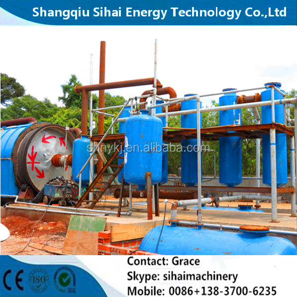 300sq meter Area Required 15 TPD Waste Tire Oil Pyrolysis Machine for Oil Recycling
