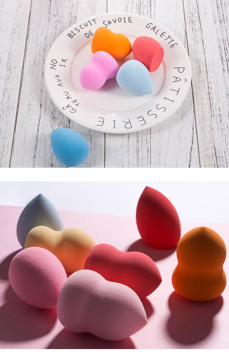 Triangle Shape Microfiber Makeup Sponge Close Skin Powder Puff Set 12pcs
