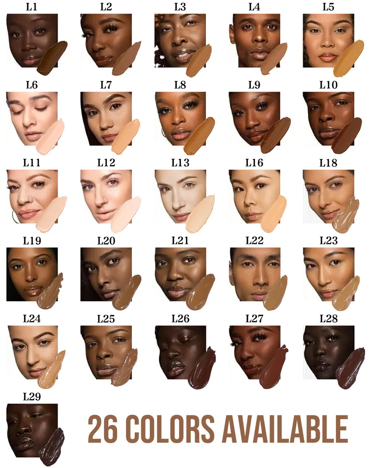 OEM/ODM Hydrating Liquid Foundation Private Label White Mineral Foundation for Dark Skin Logo Cosmetics Diy Makeup Foundation