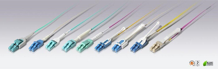 Pull Tab 10Gb 40Gb OM3 LC To LC Duplex Fiber Patch Cable