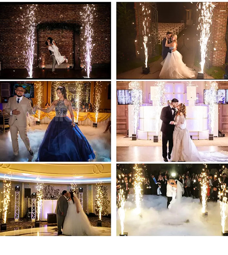 Composite Ti Powder Wedding Sparkler Machine Cold Spark Fountain Machine