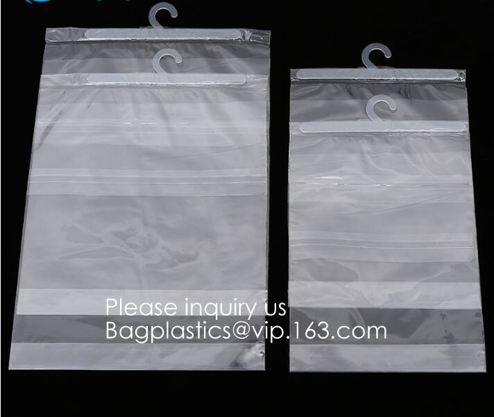 Frosted k bag EVA PVC hanger bag for clothes,EVA frost drawstring bag, Frosted Plastic EVA Garment Packing Bag zip