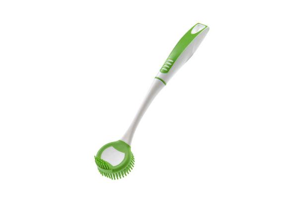 Quality Kitchen Brush Scrubber Bottle Washer Brush Rubber Grip Handle Non Scratch Soft Bristles for sale