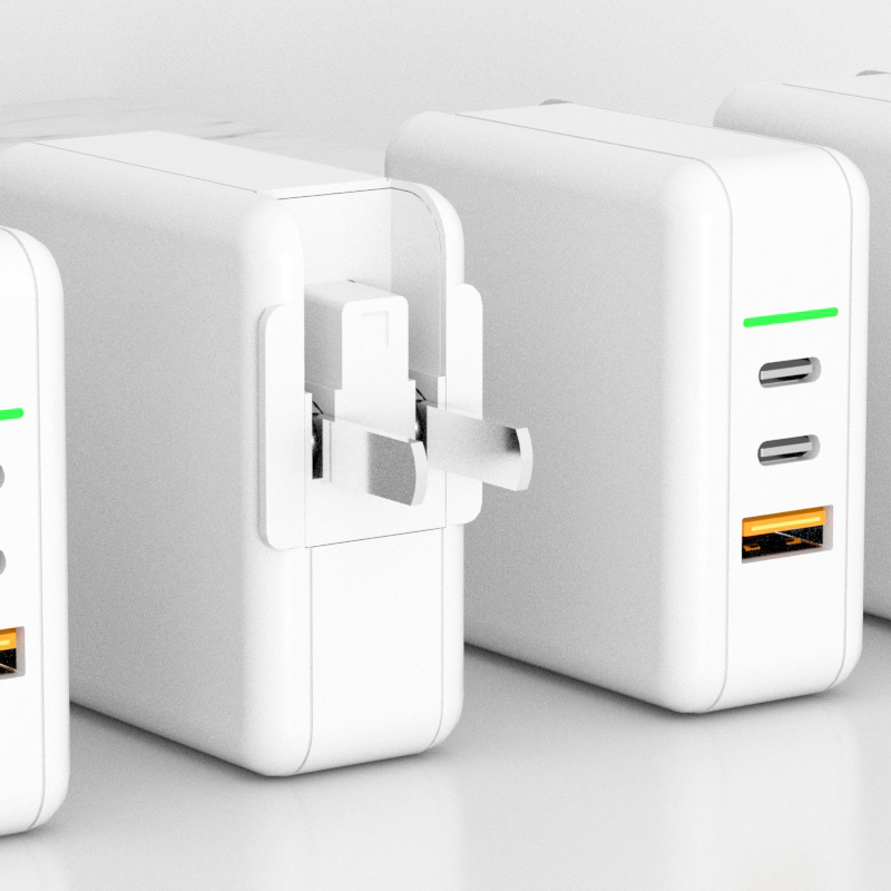 White Smartphone Notebook Quick Charging GAN Charger